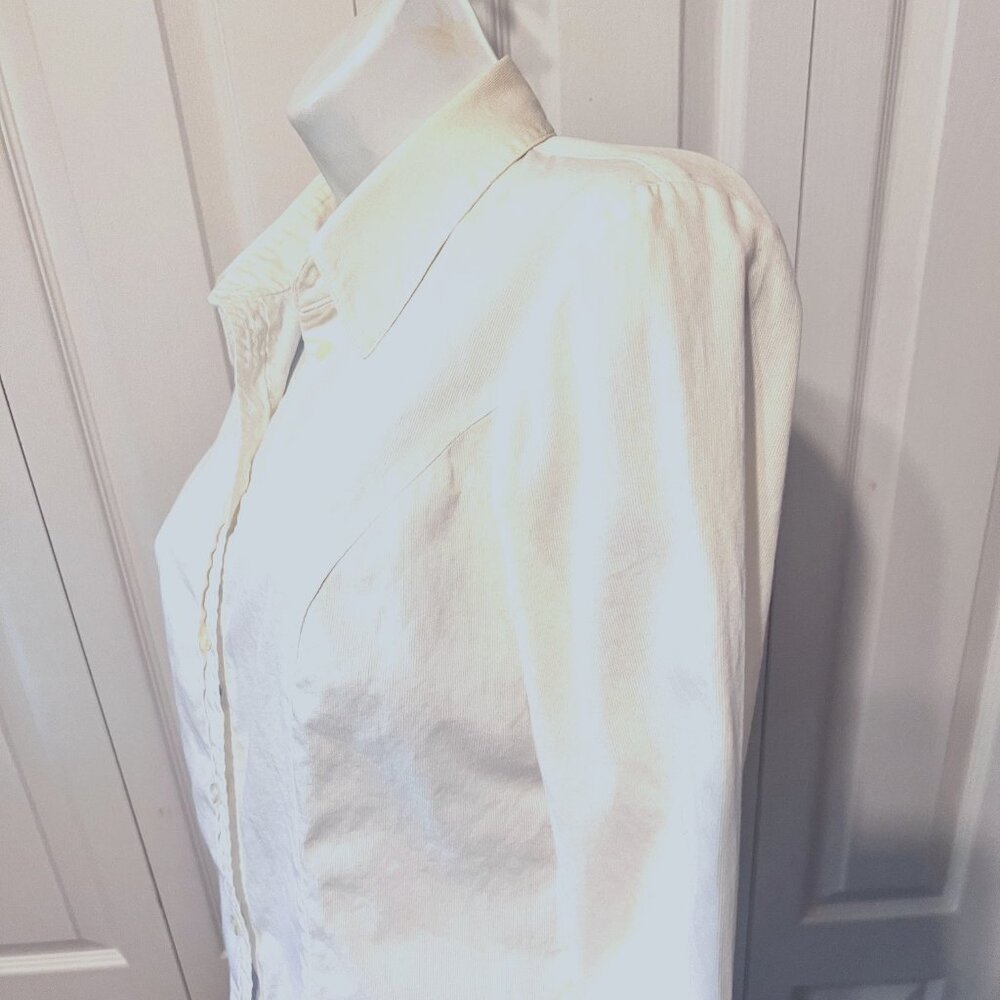 Guess Collection-Women's Long Sleeve Button Up Fitted Blouse-Size Small-Collar - Picture 5 of 12